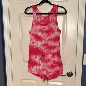 Pink Tie-Dye Spiritual Gangster Sleeveless Romper
